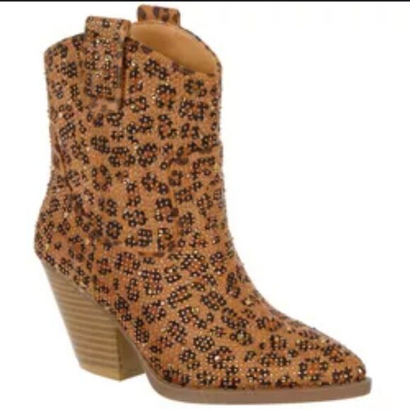 BRAND NEW FOREVER RIVER RHINESTONE WESTERN BOOTIES - Picture 1 of 14